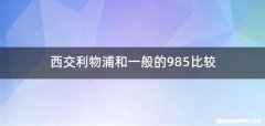 西交利物浦和一般的985比较