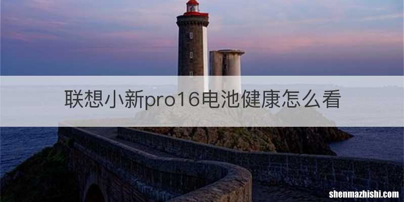 联想小新pro16电池健康怎么看