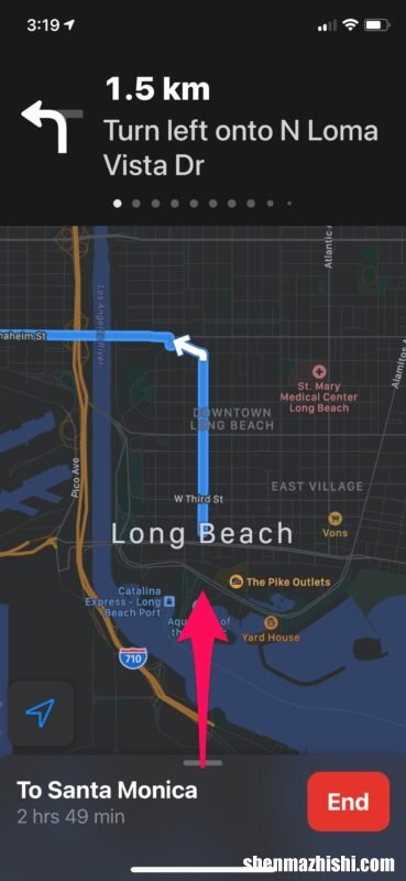 如何在iPhone上的地图中获取骑行路线