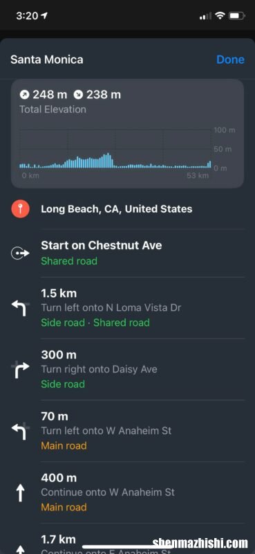 如何在iPhone上的地图中获取骑行路线