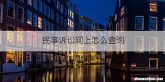 民事诉讼网上怎么查询