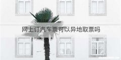 网上订汽车票可以异地取票吗