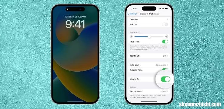 苹果iPhone14Pro的常亮显示屏上禁用墙纸