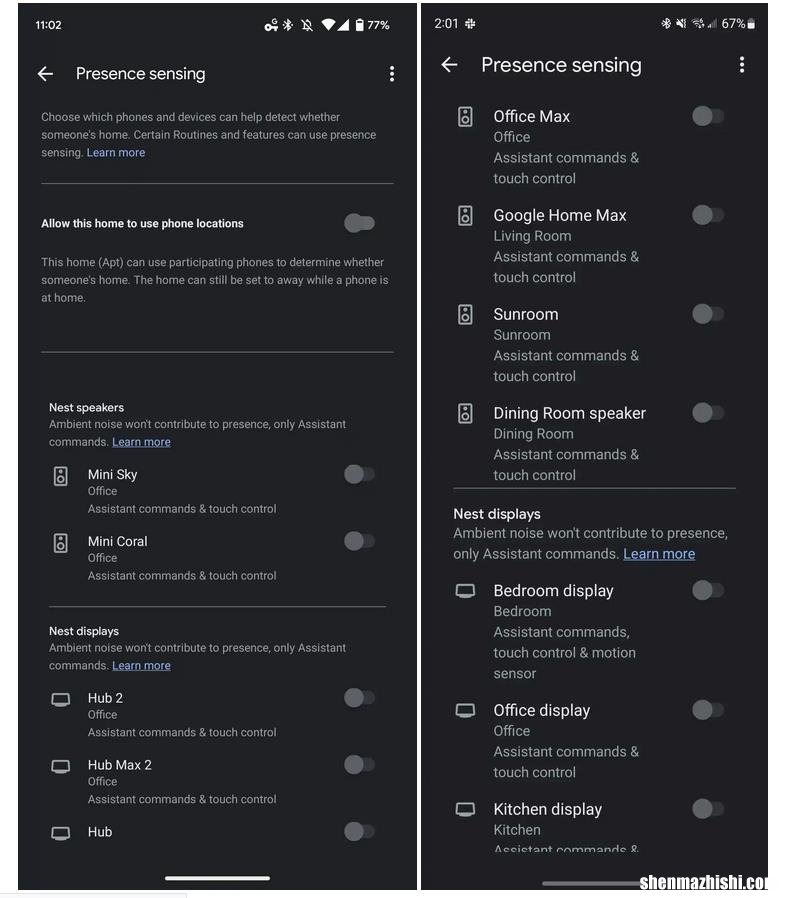 Google Home存在感应现在可以使用，Nest Hub和扬声器作为信号