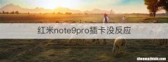 红米note9pro插卡没反应