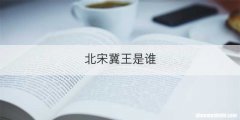 北宋冀王是谁