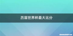 历届世界杯最大比分