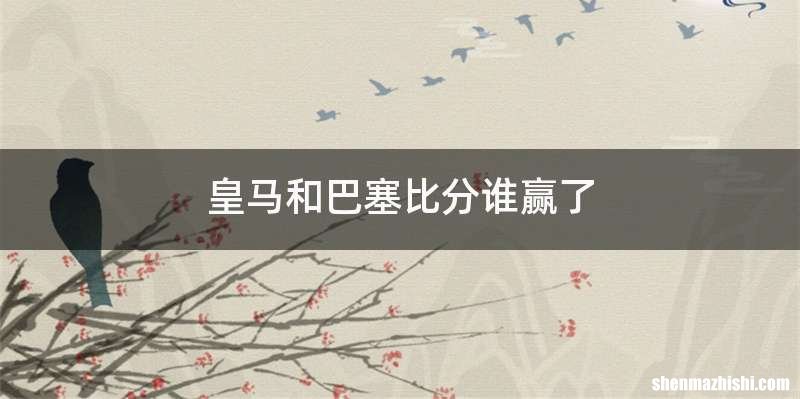 皇马和巴塞比分谁赢了