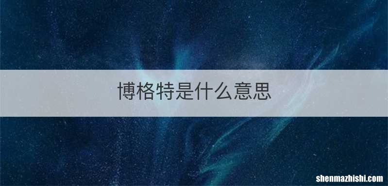 博格特是什么意思