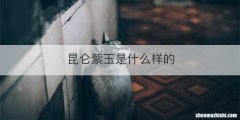 昆仑紫玉是什么样的