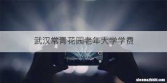 武汉常青花园老年大学学费