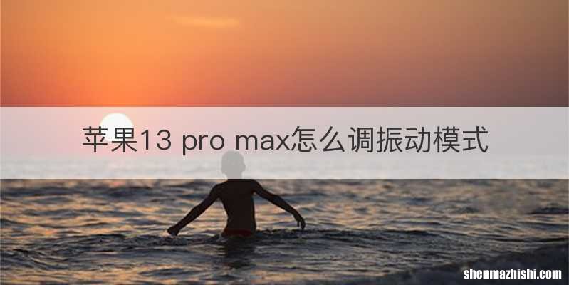 苹果13 pro max怎么调振动模式