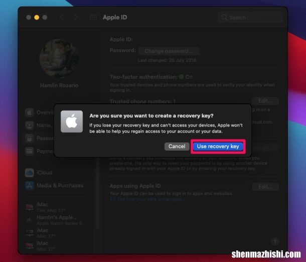 忘记了Apple恢复密钥怎么办？在Mac设置Apple ID恢复密钥教程