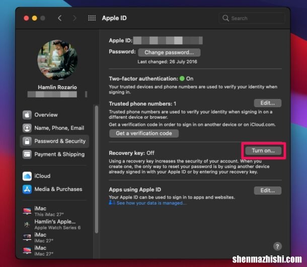 忘记了Apple恢复密钥怎么办？在Mac设置Apple ID恢复密钥教程