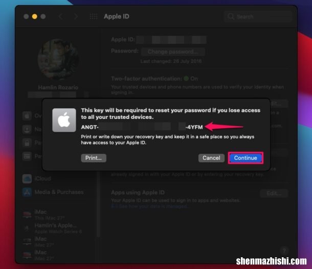 忘记了Apple恢复密钥怎么办？在Mac设置Apple ID恢复密钥教程