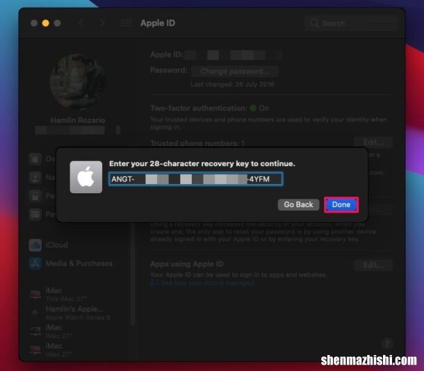 忘记了Apple恢复密钥怎么办？在Mac设置Apple ID恢复密钥教程