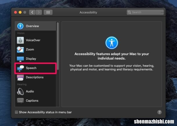 Macbook电脑怎么在屏幕上朗读文本