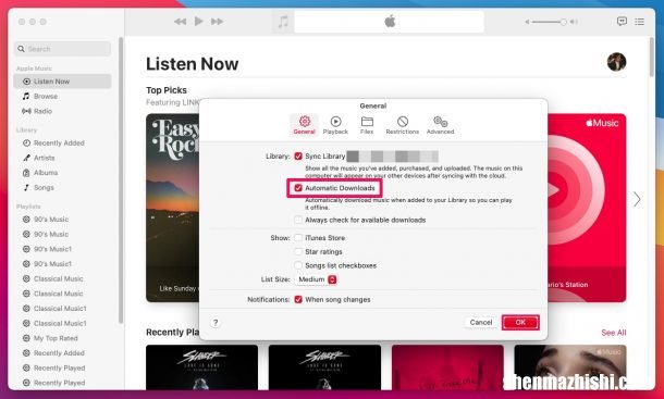 如何在Mac上启用音乐自动下载，Apple Music使用教程