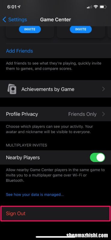 iPhone在Game Center中设置多个玩家帐户