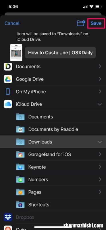iPhone和iPad网页保存PDF格式 Safari将网页另存为PDF