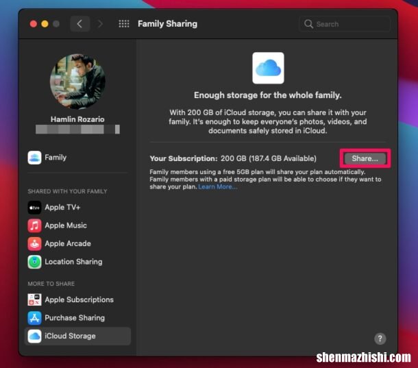 iOS与macbook如何为iCloud存储设置家庭共享
