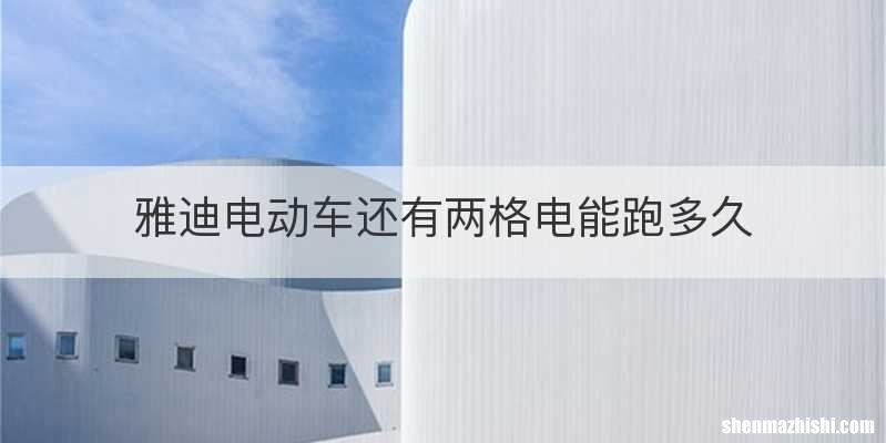 雅迪电动车还有两格电能跑多久