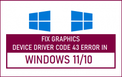 修复Windows11/10中显卡驱动代码43错误
