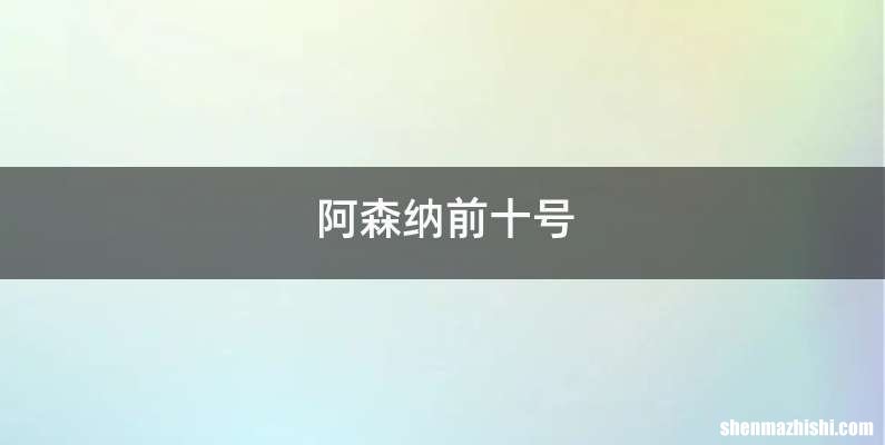 阿森纳前十号