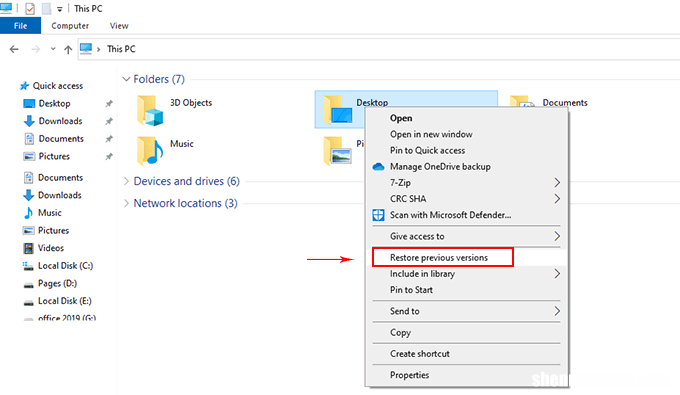 如何在Windows10中恢复Shift删除的文件