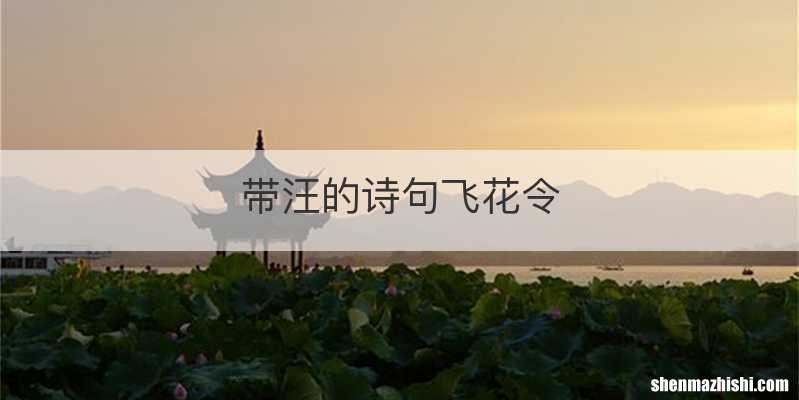 带汪的诗句飞花令