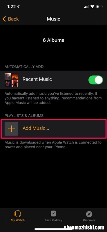 苹果手表播放音乐设置 如何将音乐添加到Apple Watch