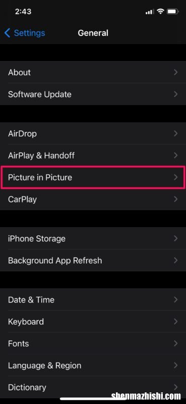 [苹果教程]如何停止在iPhone上自动输入画中画