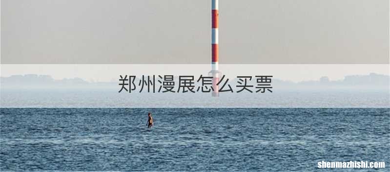 郑州漫展怎么买票