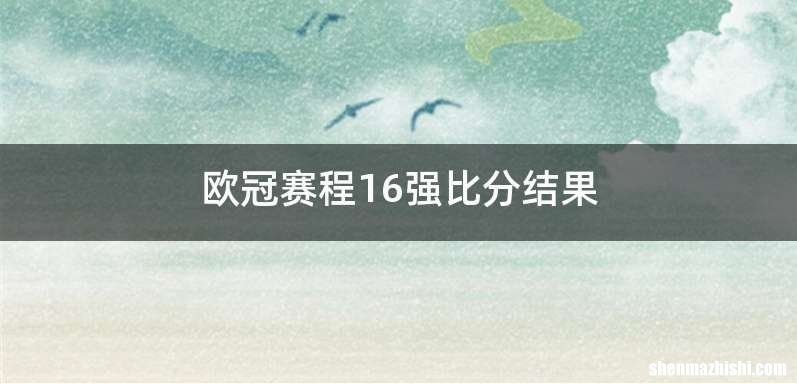 欧冠赛程16强比分结果