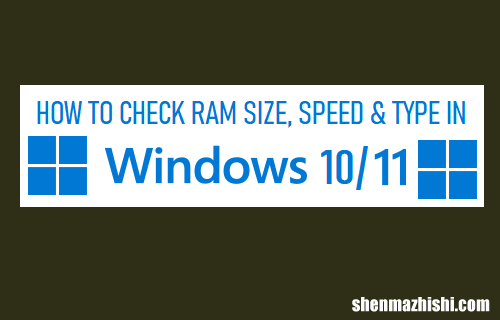 如何在Windows10/11中检查RAM大小、速度和类型