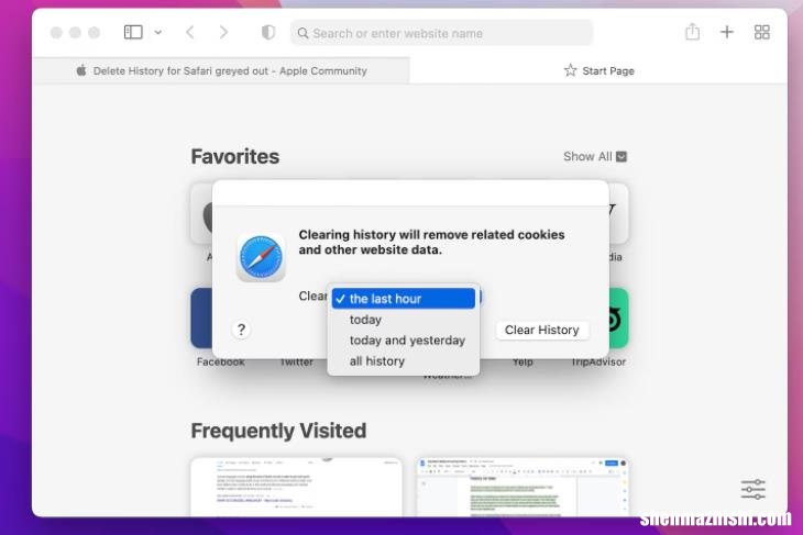 苹果Mac电脑上清除浏览器缓存，3步清除Safari历史记录
