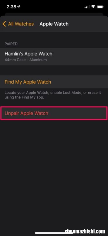 如何取消配对Apple Watch,3步取消苹果手表配对