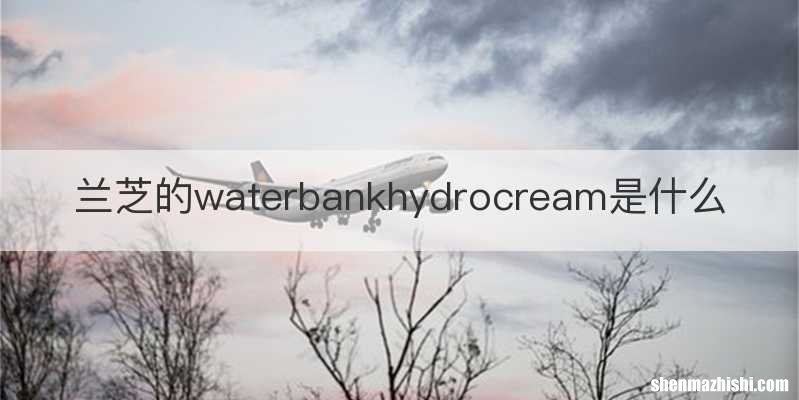兰芝的waterbankhydrocream是什么