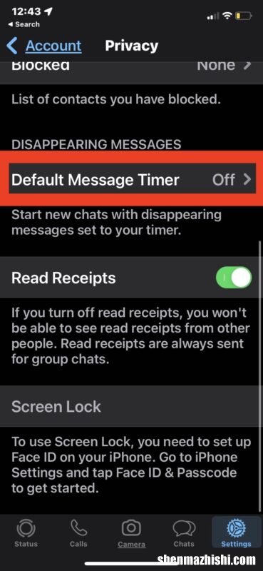 怎么让WhatsApp消息默认消失