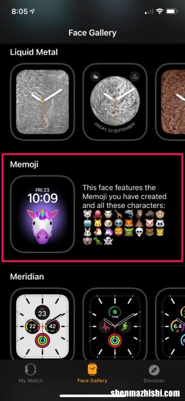 苹果手表拟我表情在哪里设置，apple watch使用表情表盘
