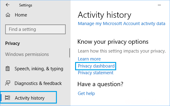 如何在Windows10中查看和清除您的活动历史记录