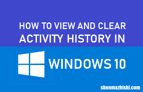 如何在Windows10中查看和清除您的活动历史记录