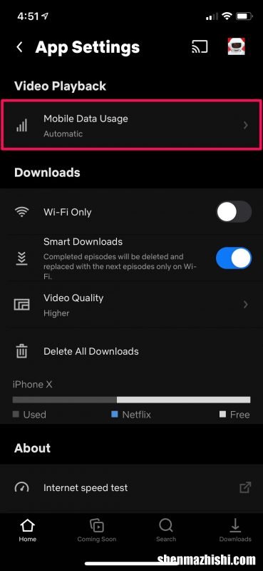 如何在iPhone上的Netflix中使用低数据模式