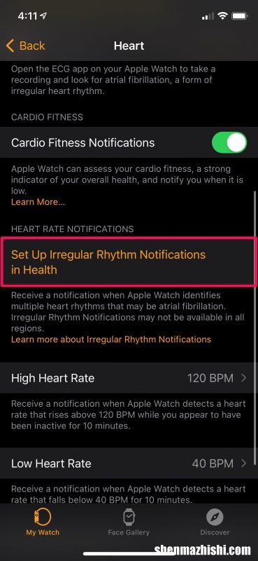 如何设置Apple Watch通知高心率