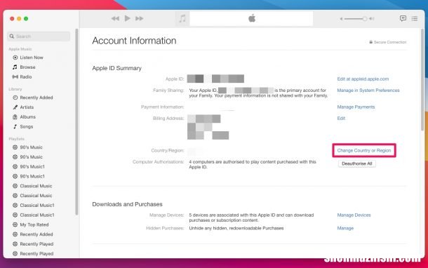 如何在PC和Mac上更改Apple ID国家或地区