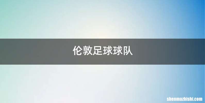 伦敦足球球队