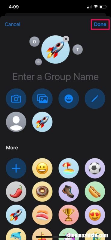 如何在iPhone和iPad上为群组消息设置图片