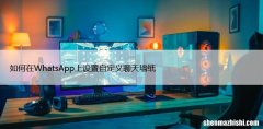 如何在WhatsApp上设置自定义聊天墙纸