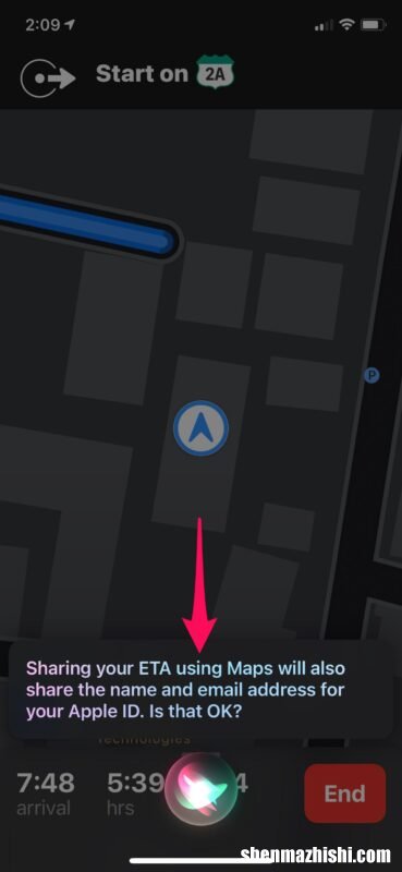 如何使用Siri从iPhone上的Apple Maps共享ETA