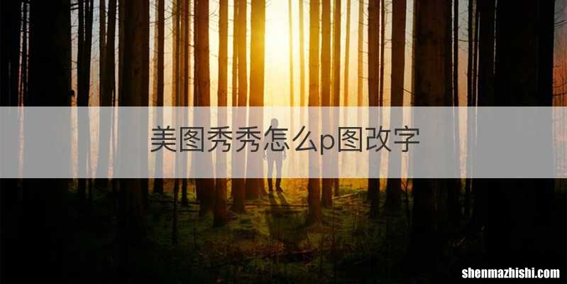 美图秀秀怎么p图改字